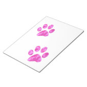 ピンクの前足の色合い ノートパッド (アングル)