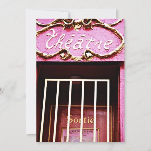 ピンクの劇場の招待~EZ2は劇場の演劇をカスタマイズ 招待状 (正面)