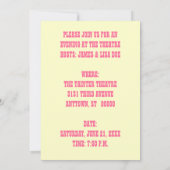 ピンクの劇場の招待~EZ2は劇場の演劇をカスタマイズ 招待状 (裏面)