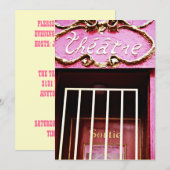 ピンクの劇場招待状 〜 EZ2 カスタマイズシアタープレイ 招待状 (正面/裏面)