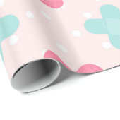 ピンクの包帯メディカル ラッピングペーパー (ロールコーナー)