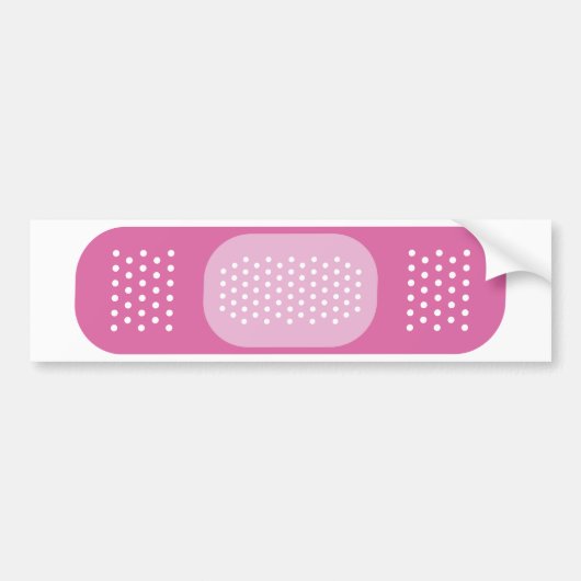 ピンクの包帯 バンパーステッカー (正面)