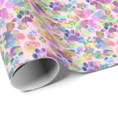 ピンクの包装にプリント紙 ラッピングペーパー (ロールコーナー)