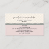 ピンクの包装棚装飾箱 名刺 (裏面)