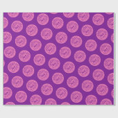 ピンクの包装紙の多言語の平和単語 ラッピングペーパー (フラット)