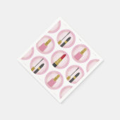 ピンクの化粧の化粧品パターンCosmetology スタンダードカクテルナプキン (角)