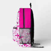 ピンクの医療アイコンパターンカスタマイズ可能な医療 プリントバックパック (右)