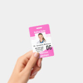 ピンクの医療用セキュリティ ID 名札 現代のバッジ バッジ (手持ち)