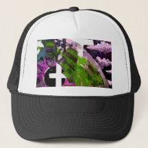 ピンクの十字および目