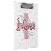ピンクの十字または渦巻のナース クリップボード (右)