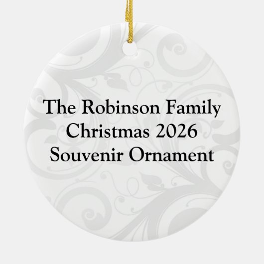 ピンクの十字または渦巻のナース セラミックオーナメント (裏面)