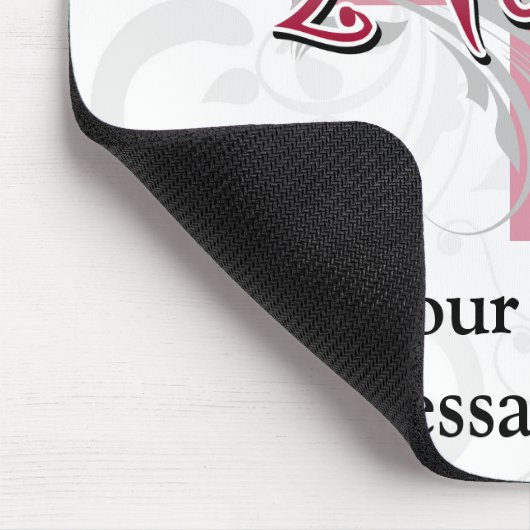 ピンクの十字または渦巻のナース マウスパッド (コーナー)