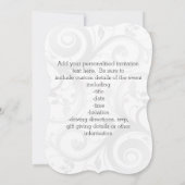 ピンクの十字または渦巻のナース 招待状 (裏面)