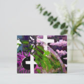 ピンクの十字架と目 ポストカード (スタンド正面)