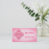 ピンクの十字 名刺 (スタンド正面)