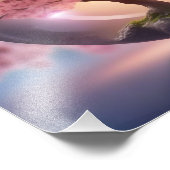 ピンクの半透明なリンゴとリンゴの木の風景 フォトプリント            (角)
