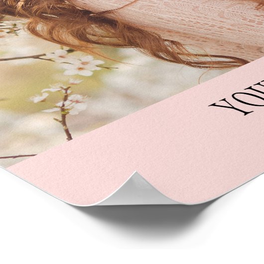 ピンクの卒業パーティーの写真 ポスター (角)