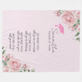 ピンクの卒業ブランケット フリースブランケット (正面(横))