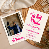 ピンクの卒業ムード 2026年度 ご招待 招待状