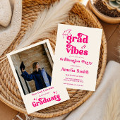 ピンクの卒業ムード 2026年度 ご招待 招待状