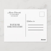 ピンクの卒業写真はがきを保存 ポストカード (裏面)