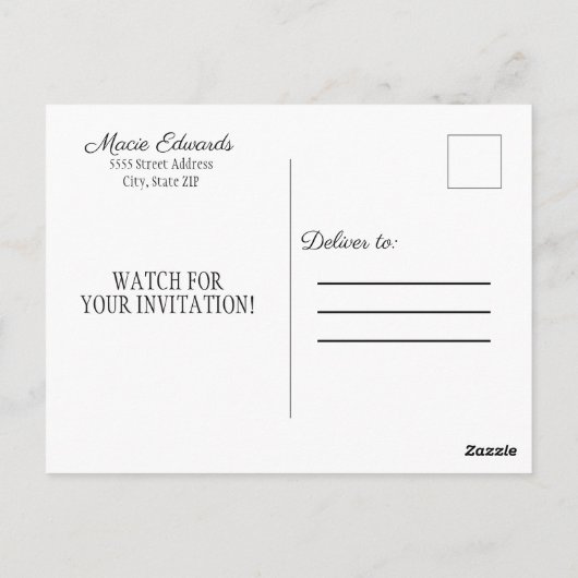 ピンクの卒業写真はがきを保存 ポストカード (裏面)