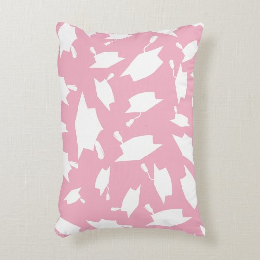 ピンクの卒業式アクセント枕 アクセントクッション (正面(垂直))