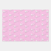 ピンクの卒業式キャップ高校の大学 ラッピングペーパーシート (正面2)