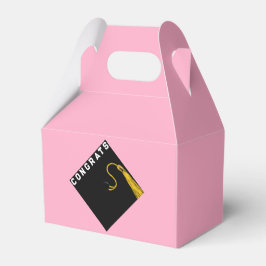 ピンクの卒業式パーティー フェイバーボックス