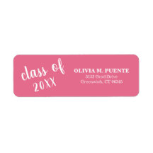 ピンクの卒業式差出人住所