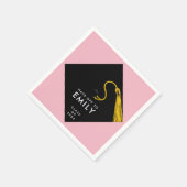 ピンクの卒業式2025 スタンダードカクテルナプキン (角)