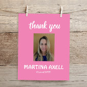 ピンクの卒業感謝祭写真ポストカード ポストカード