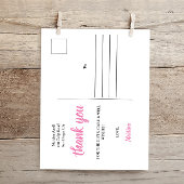 ピンクの卒業感謝祭写真ポストカード ポストカード