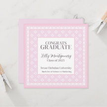 ピンクの卒業発表スクエア