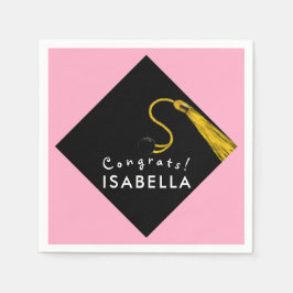 ピンクの卒業 スタンダードカクテルナプキン