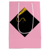 ピンクの卒業 ミディアムペーパーバッグ (裏面)