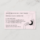 ピンクの占い師Touch月三日月手 名刺 (裏面)