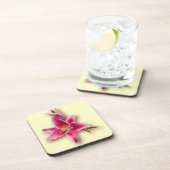 ピンクの占星家のユリおよび芽 コースター (右側)