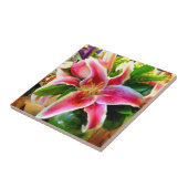 ピンクの占星家ユリのタイル タイル (側面)