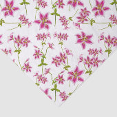 ピンクの占星家ユリの花柄のティッシュペーパー 薄葉紙 (詳細)