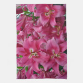 ピンクの占星家ユリ キッチンタオル (縦)