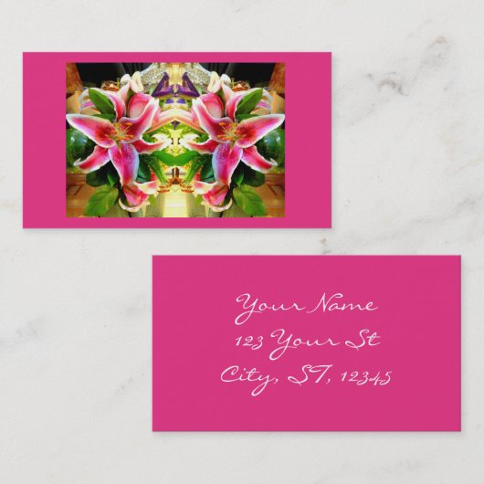 ピンクの占星家ユリ 名刺 (正面/裏面)