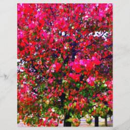 ピンクの印象派紅葉の木