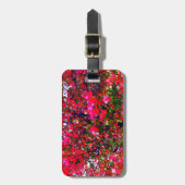 ピンクの印象派紅葉の木 ラゲッジタグ (正面縦)