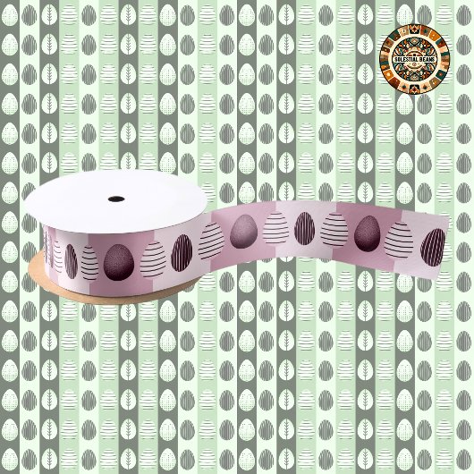 ピンクの卵アンサンブル – デザイナー サテンリボン