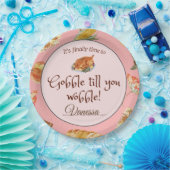 ピンクの友情と感謝祭ディナーホリデー ペーパープレート (パーティー)