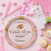 ピンクの友情と感謝祭ディナーホリデー ペーパープレート (パーティー)