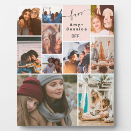 ピンクの友最高の人bff スクリプト10フォトコラージュグリッド フォトプラーク