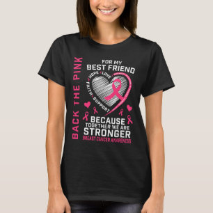 ピンクの友最高の達乳がん認識度シャツ Tシャツ