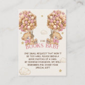 ピンクの双子クマの風船Bearly Wait Book Request エンクロージャーカード (正面)